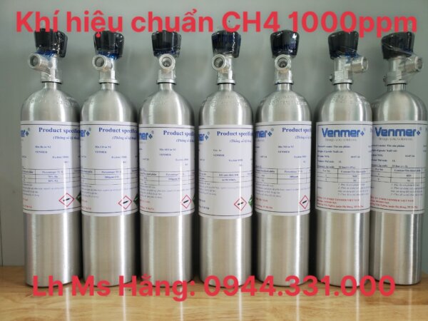 Bình khí hiệu chuẩn CH4 1000ppm