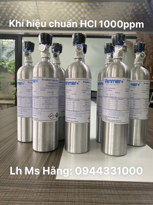 Bình khí hiệu chuẩn HCl 1000ppm