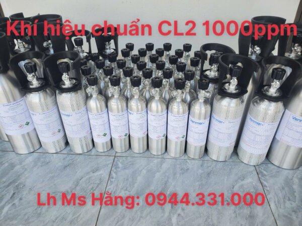 Bình khí hiệu chuẩn CL2 1000ppm