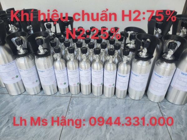 Bình khí hiệu chuẩn H2: 75% N2: 25%