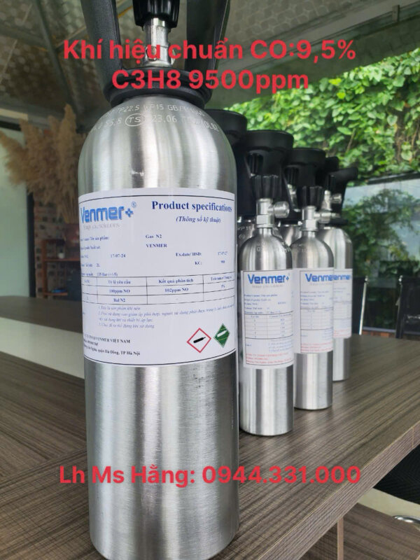 Bình khí hiệu chuẩn CO :9,5% C3H8 9500ppm