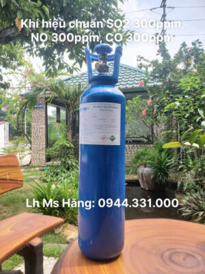 Bình khí hiệu chuẩn SO2 300ppm, NO 300ppm, CO 300ppm