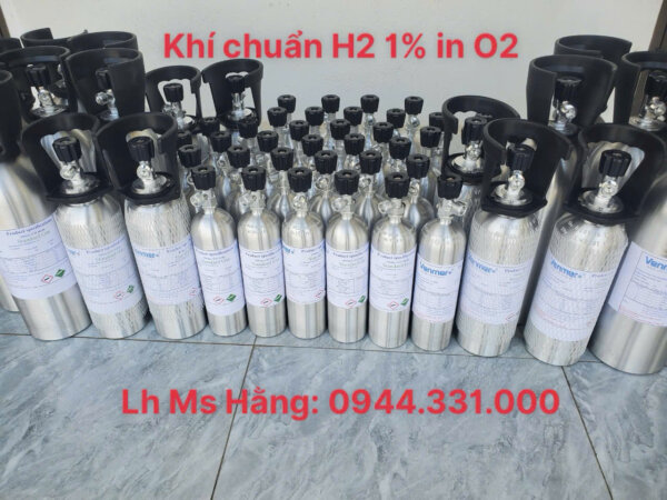 Khí chuẩn H2 1% in O2