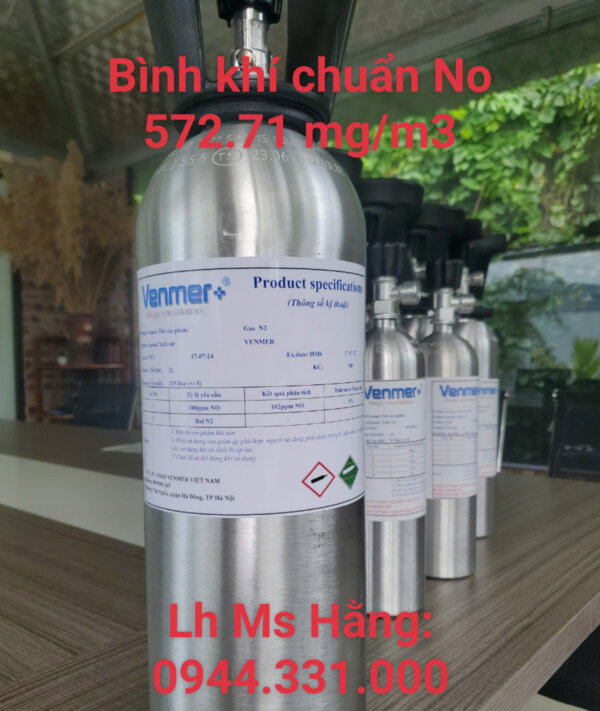 Bình khí chuẩn NO 572.71 mg/m3