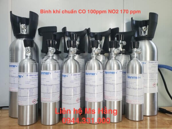 Bình khí chuẩn CO 100ppm NO2 170ppm