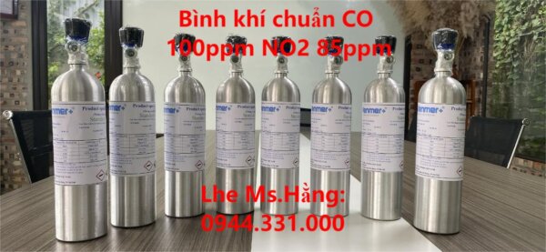 Bình khí chuẩn CO 100ppm NO2 85ppm