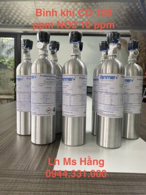 Bình khí chuẩn CO 100 ppm NO2 10ppm