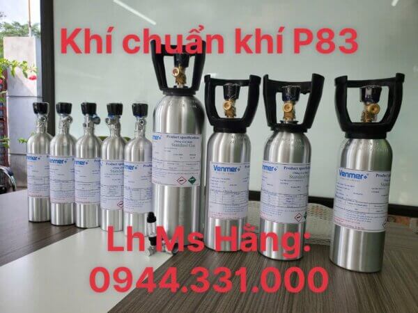 Khí chuẩn khí P83: 5% CO2, 40% He, N2