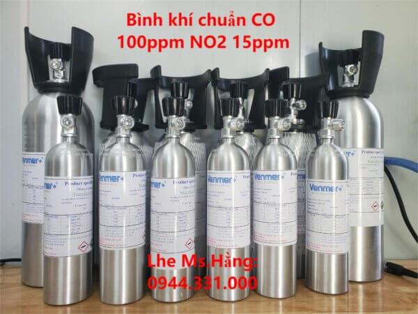 Bình khí chuẩn CO 100ppm NO2 15ppm