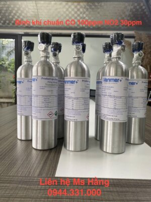Bình khí chuẩn CO 100ppm NO2 300ppm
