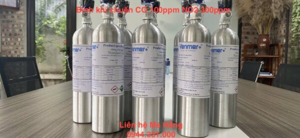 Bình khí chuẩn CO 100ppm NO2 300ppm