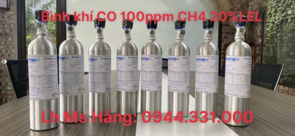 Bình khí CO 100 ppm CH4 20 %LEL hiệu chuẩn