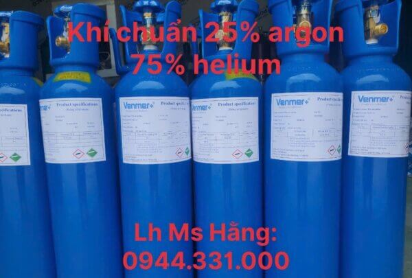 Khí Chuẩn 25% Argon 75% Helium