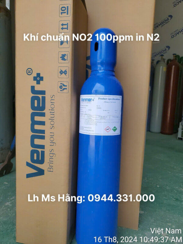 Bình khí chuẩn NO2 100ppm in N2