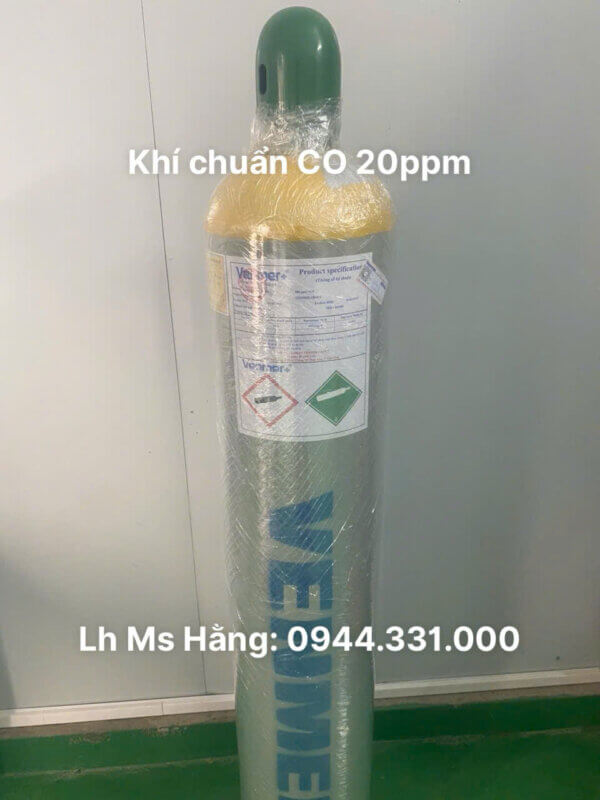 Bình khí chuẩn CO 20ppm