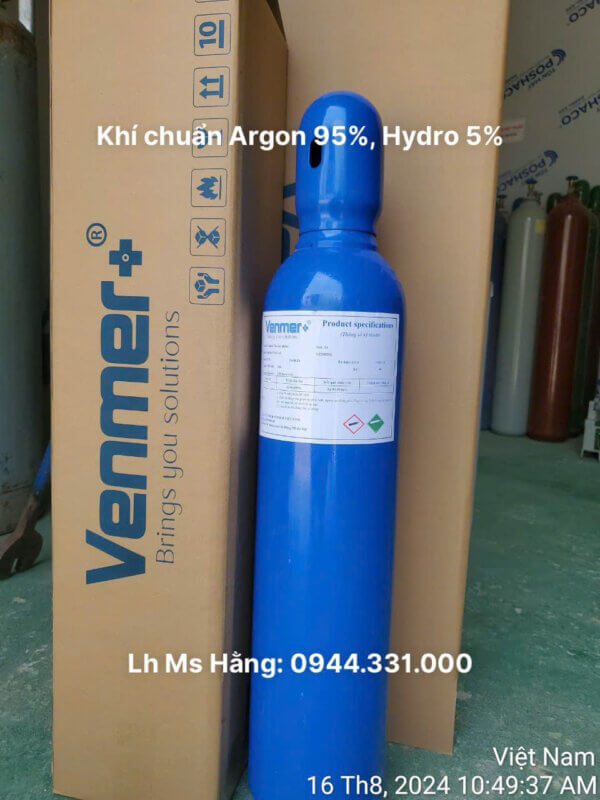 Khí chuẩn Argon 95%, Hydro 5%