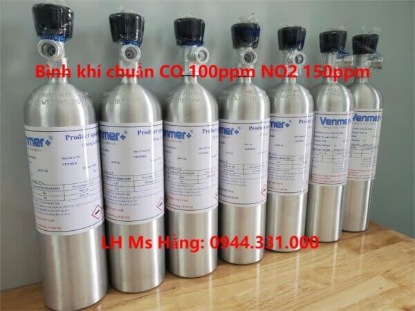 Bình khí chuẩn CO 100ppm NO2 150ppm