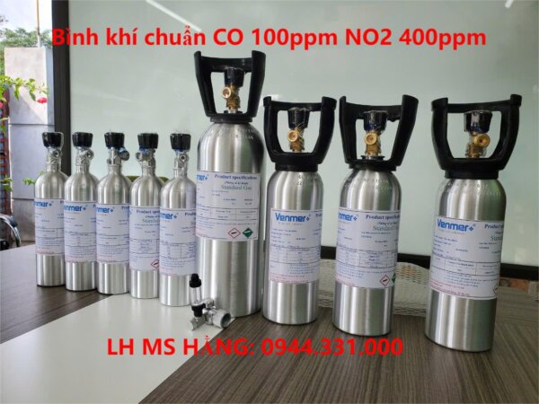 Bình khí chuẩn CO 100ppm NO2 400ppm