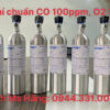 Bình khí chuẩn CO 100ppm, O2 10 vol%