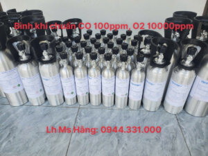 Bình khí chuẩn CO 100ppm, O2 10000ppm