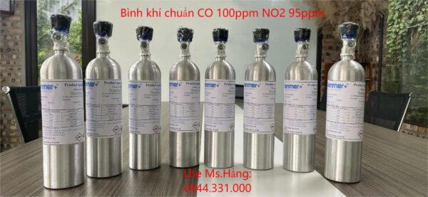 Bình khí chuẩn CO 100ppm NO2 95ppm