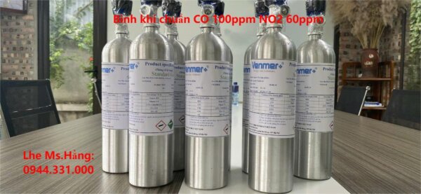 Bình khí chuẩn CO 100ppm NO2 60ppm