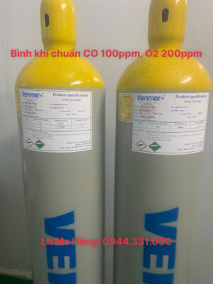 Alternative view of Bình khí chuẩn CO 100ppm, O2 200ppm