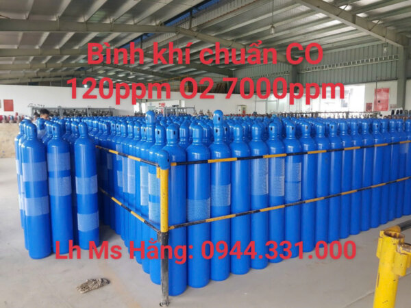 Bình khí chuẩn CO 120ppm O2 7000ppm