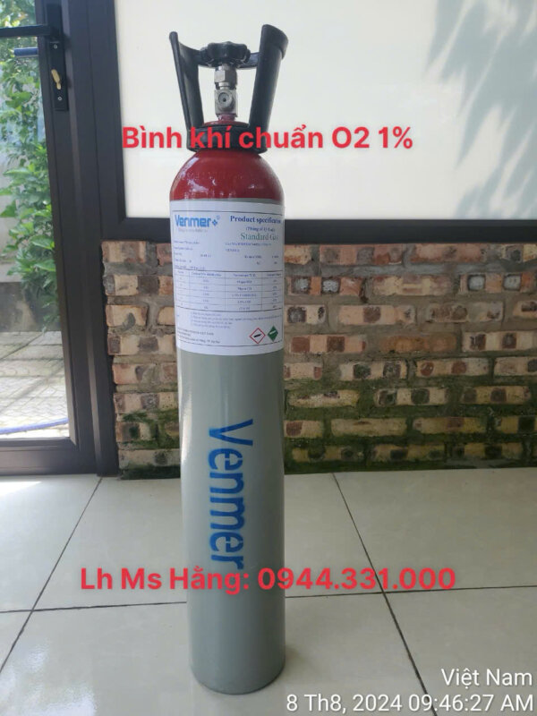 Bình khí chuẩn O2 1%