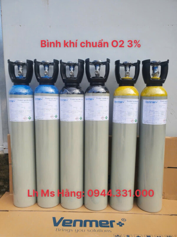 Bình khí chuẩn O2 3%