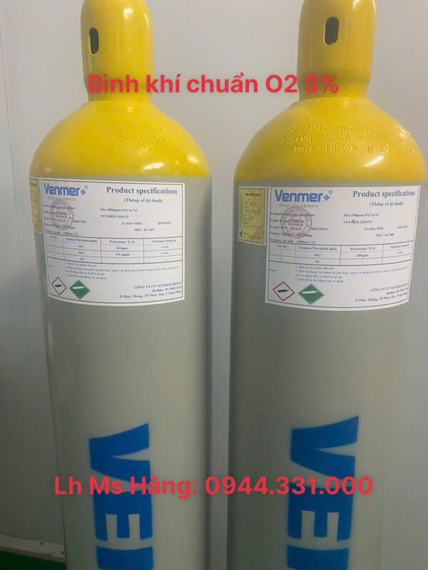 Bình khí chuẩn O2 5%