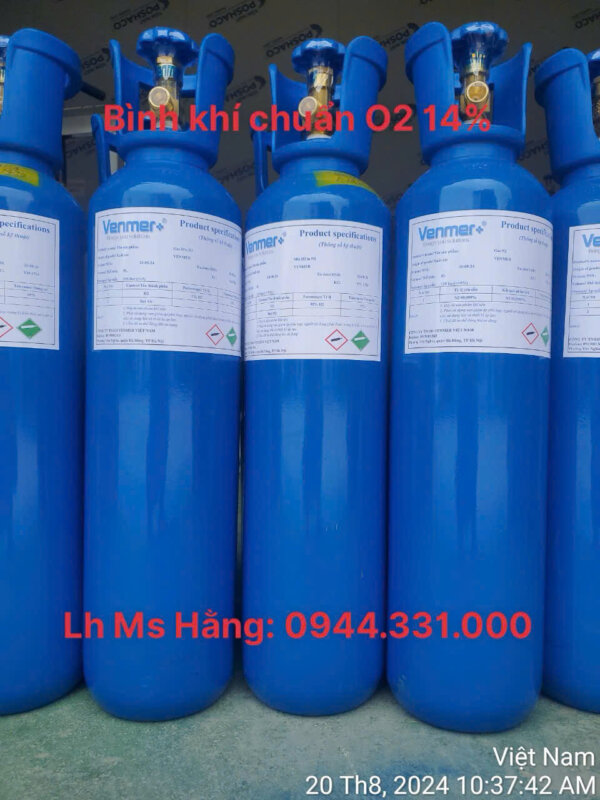 Bình khí chuẩn O2 14%