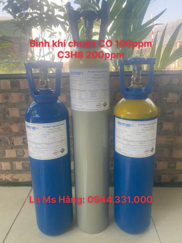 Bình khí chuẩn CO 100ppm C3H8 200ppm