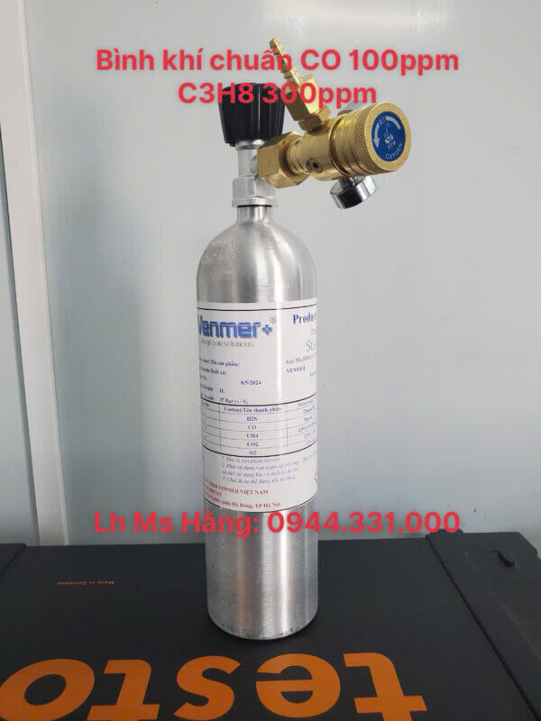 Bình khí chuẩn CO 100ppm C3H8 300ppm