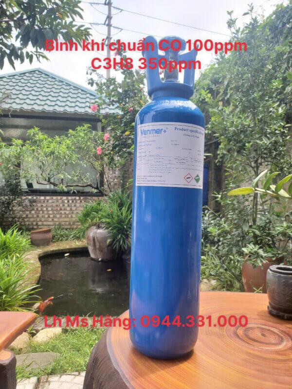 Bình khí chuẩn CO 100ppm C3H8 350ppm