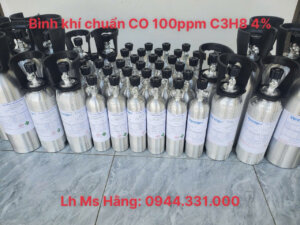 Bình khí chuẩn CO 100ppm C3H8 4%