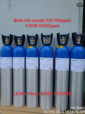 Khí chuẩn CO 100ppm C3H8 5500ppm