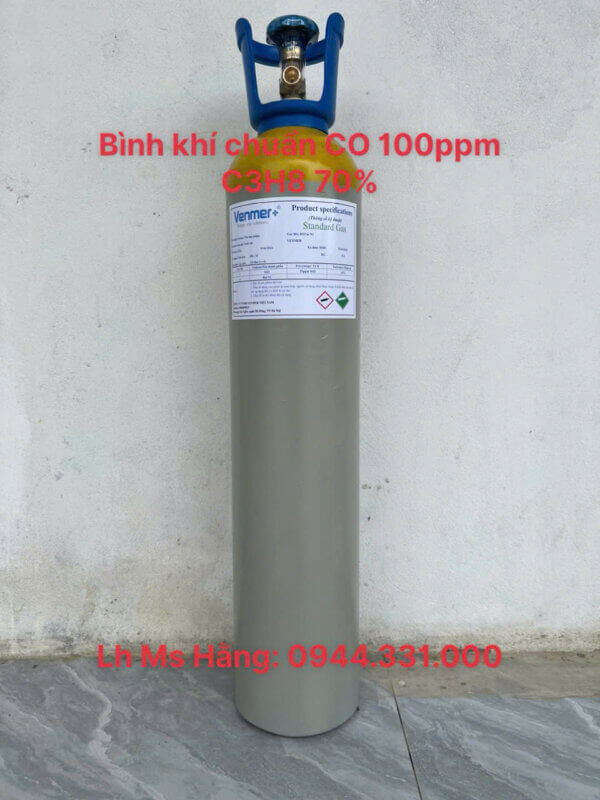 Bình khí chuẩn CO 100ppm C3H8 70%