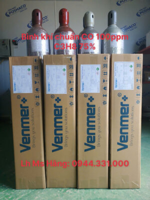 Bình khí chuẩn CO 100ppm C3H8 75%