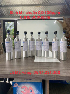 Bình khí chuẩn CO 100ppm C3H8 8000ppm