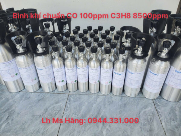 Bình khí chuẩn CO 100ppm C3H8 8500ppm