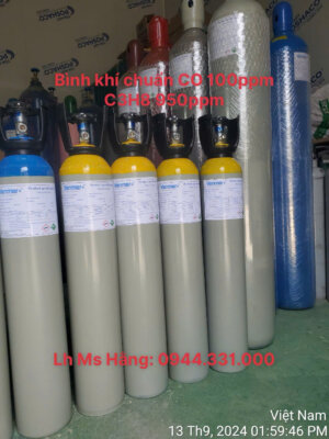 Bình khí chuẩn CO 100ppm C3H8 950ppm