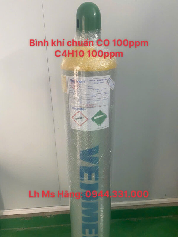 Bình khí chuẩn CO 100ppm C4H10 100ppm