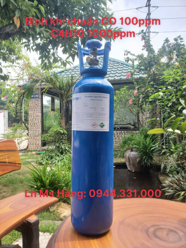 Bình khí chuẩn CO 100ppm C4H10 1000ppm