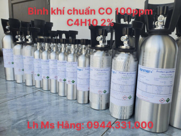 Bình khí chuẩn CO 100ppm C4H10 2%