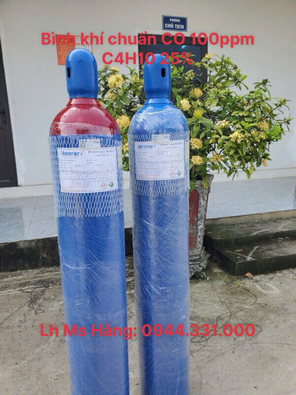 Bình khí chuẩn CO 100ppm C4H10 25%