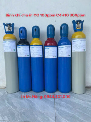 Bình khí chuẩn CO 100ppm C4H10 300ppm
