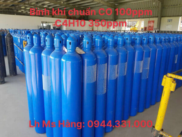 Bình khí chuẩn CO 100ppm C4H10 350ppm