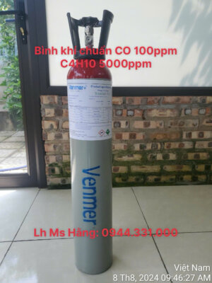 Khí chuẩn CO 100ppm C4H10 5000ppm