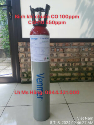 Khí chuẩn CO 100ppm C4H10 550ppm